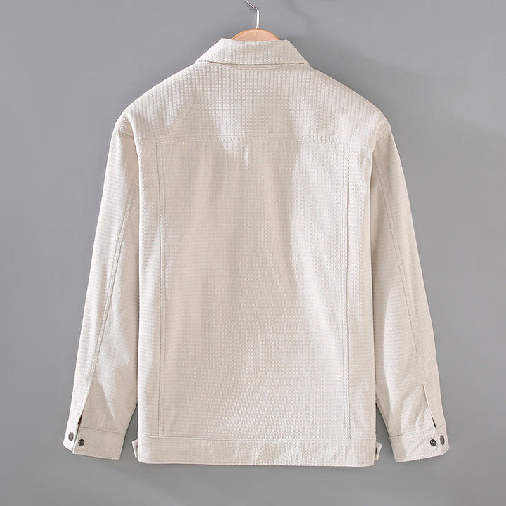 Chaqueta de manga larga para hombre con solapa y botones y bolsillos de Buddha Stones Commute - image 1