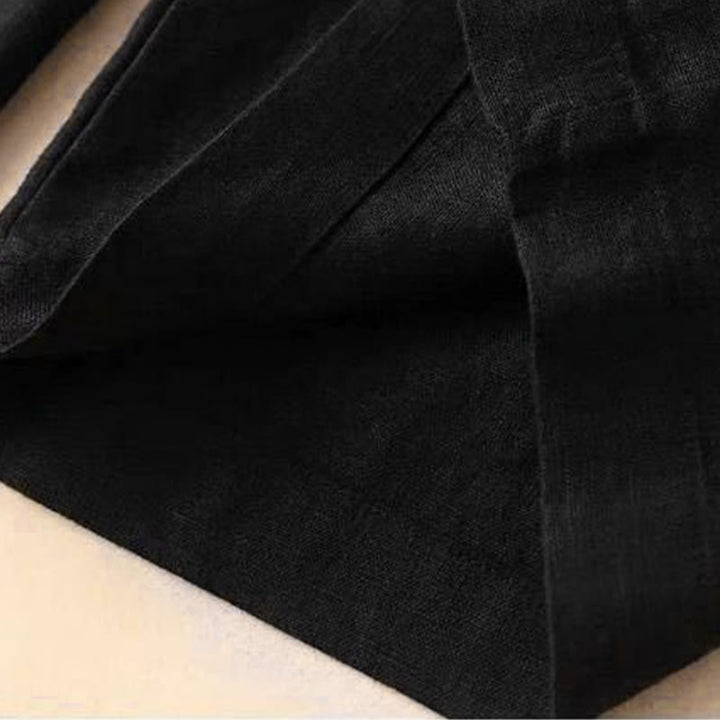 Pantalones casuales de cintura alta con cordones y pernera ancha con bolsillos de Buddha Stones - image 18