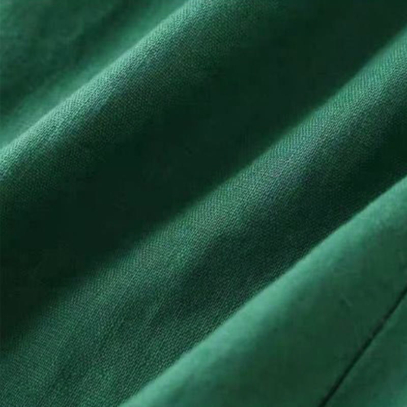 Pantalones casuales de cintura alta con cordones y pernera ancha con bolsillos de Buddha Stones - image 8