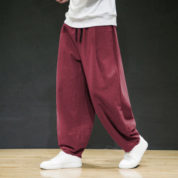 Pantalones bombachos casuales lisos con bolsillos para hombre Buddha Stones - Ladrillo refractario - US/UK/AU44, UE54 (5XL) - image 8