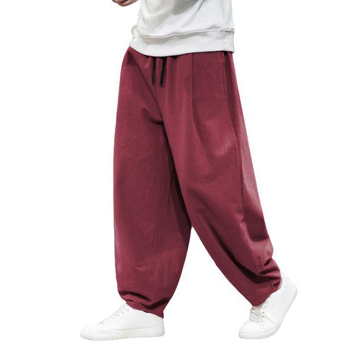 Pantalones bombachos casuales lisos con bolsillos para hombre Buddha Stones - image 9