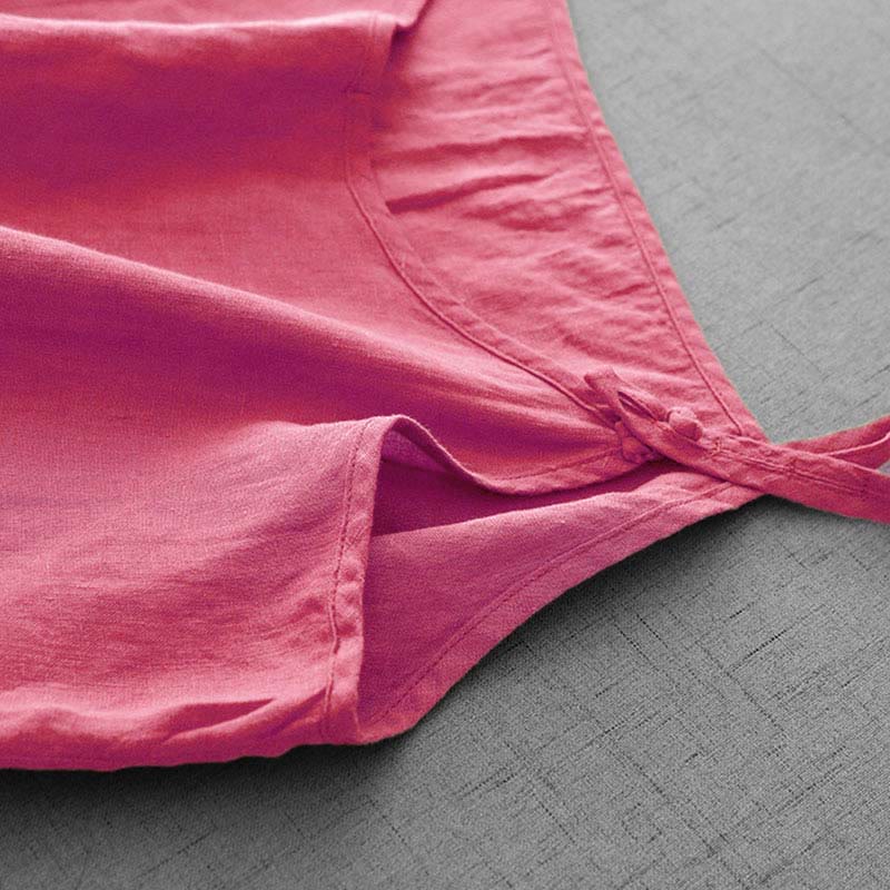 Chaleco de lino y algodón para mujer con diseño de correa ajustable y diseño de Buddha Stones de verano - image 31