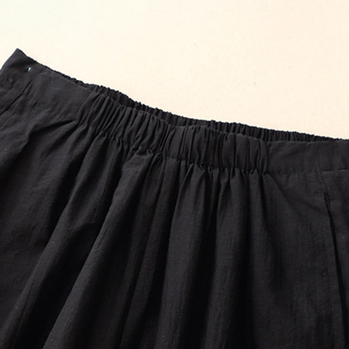 Pantalones harén de algodón para mujer, con diseño sencillo e informal, con bolsillos y estampado de Buddha Stones - image 1