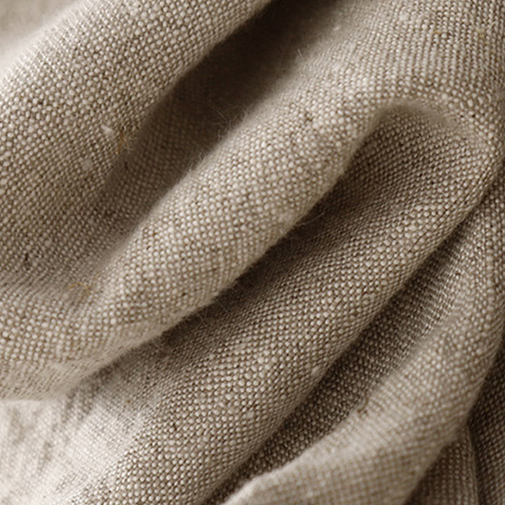 Pantalones casuales de lino y algodón con bolsillos para mujer, con diseño sencillo y cordón , de Buddha Stones. - image 11