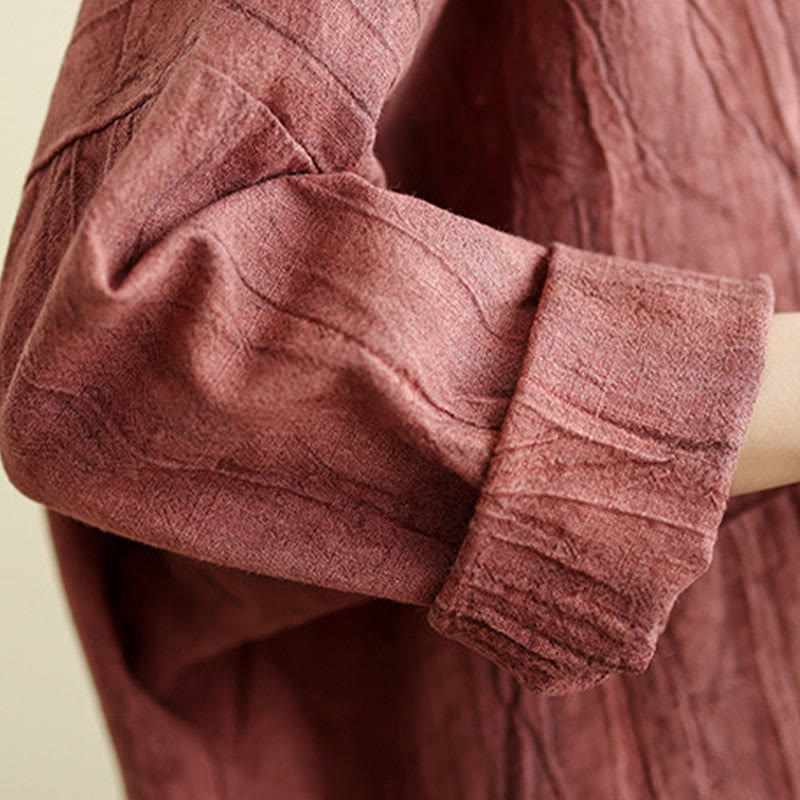 Chaqueta de lino y algodón de manga larga para mujer con bolsillos y Buddha Stones - image 16
