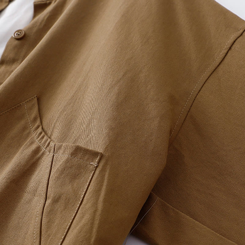 Chaqueta de algodón de manga larga para mujer con bolsillos y estampado de Buddha Stones - image 6