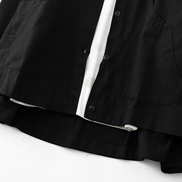 Chaqueta de algodón de manga larga para mujer con bolsillos y estampado de Buddha Stones - image 14