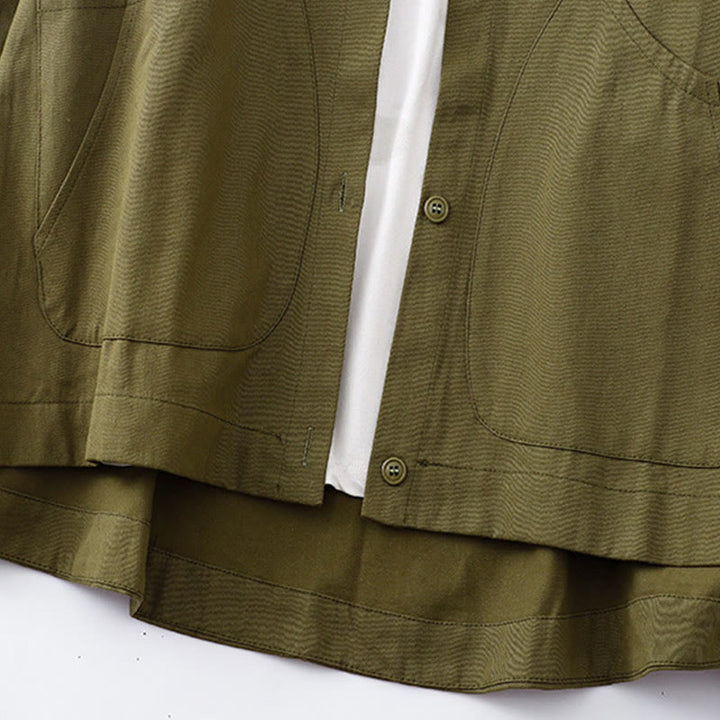 Chaqueta de algodón de manga larga para mujer con bolsillos y estampado de Buddha Stones - image 17