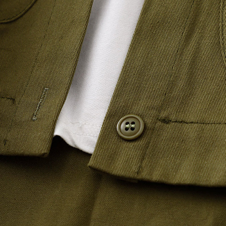 Chaqueta de algodón de manga larga para mujer con bolsillos y estampado de Buddha Stones - image 18