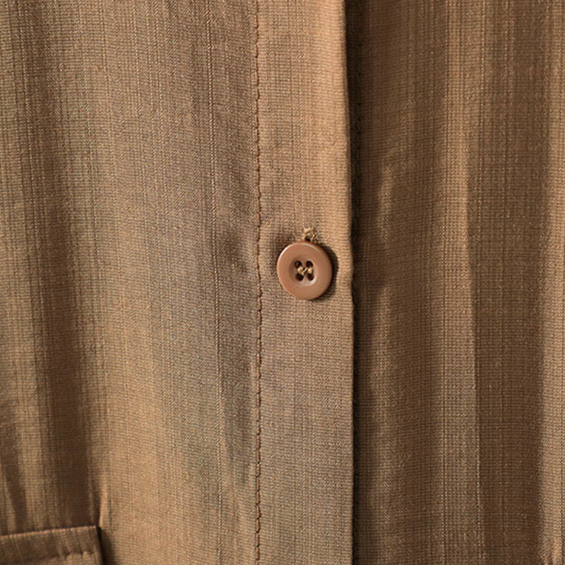 Abrigo de algodón para mujer con bolsillos y botones lisos Buddha Stones - image 7