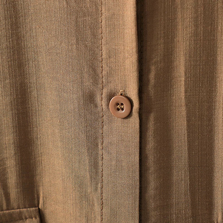 Abrigo de algodón para mujer con bolsillos y botones lisos Buddha Stones - image 7