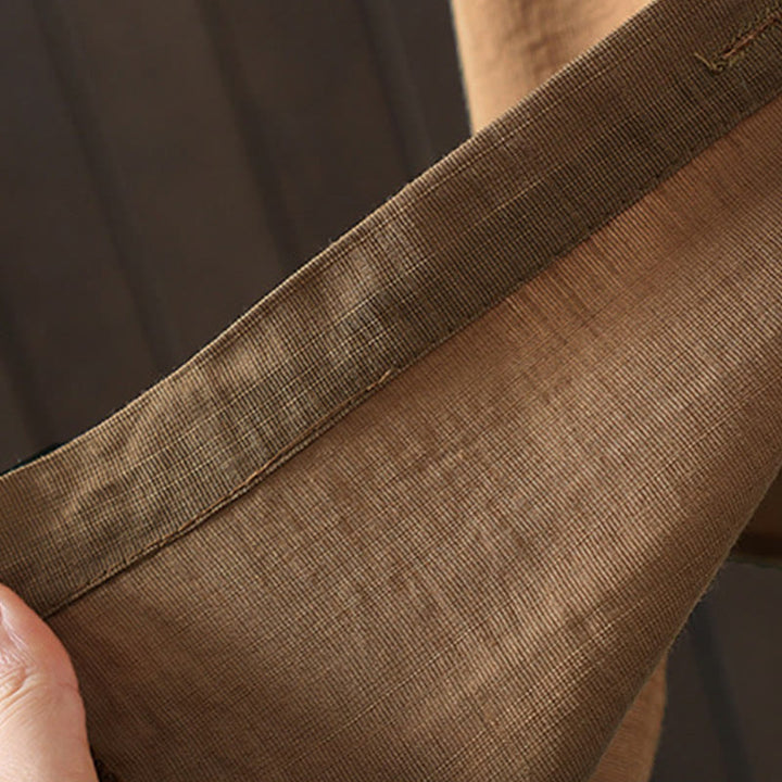 Abrigo de algodón para mujer con bolsillos y botones lisos Buddha Stones - image 8