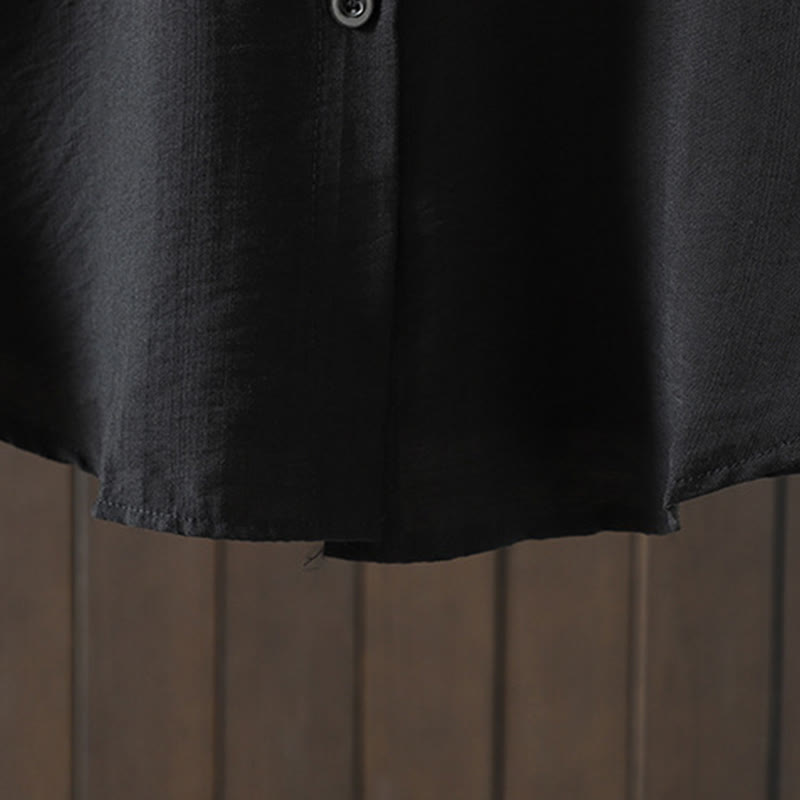 Abrigo de algodón para mujer con bolsillos y botones lisos Buddha Stones - image 14