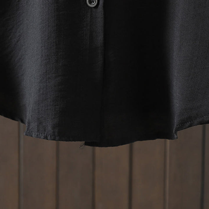 Abrigo de algodón para mujer con bolsillos y botones lisos Buddha Stones - image 14