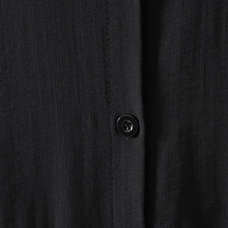 Abrigo de algodón para mujer con bolsillos y botones lisos Buddha Stones - image 13