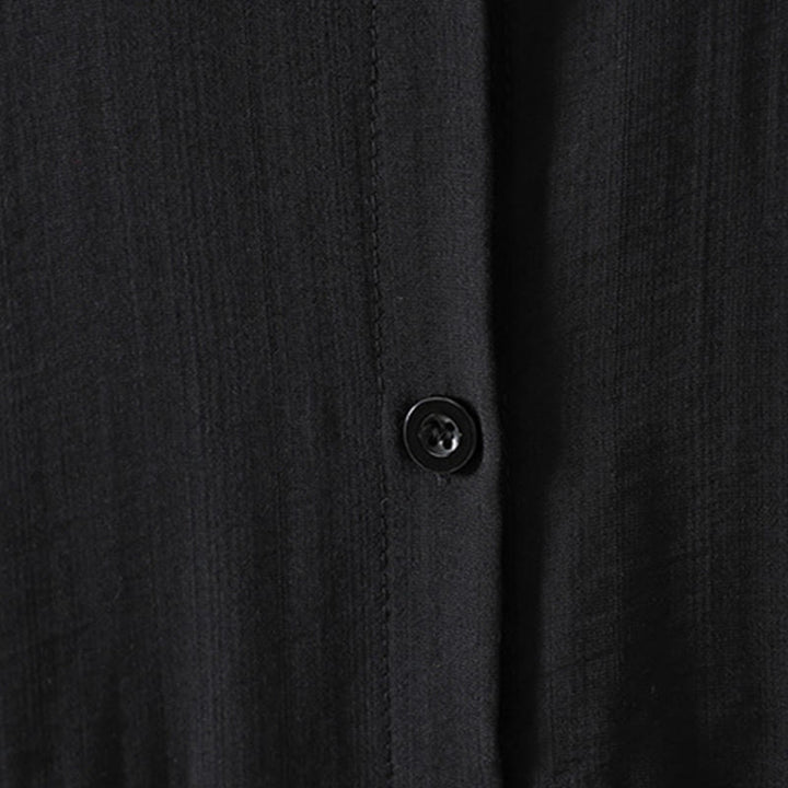 Abrigo de algodón para mujer con bolsillos y botones lisos Buddha Stones - image 13