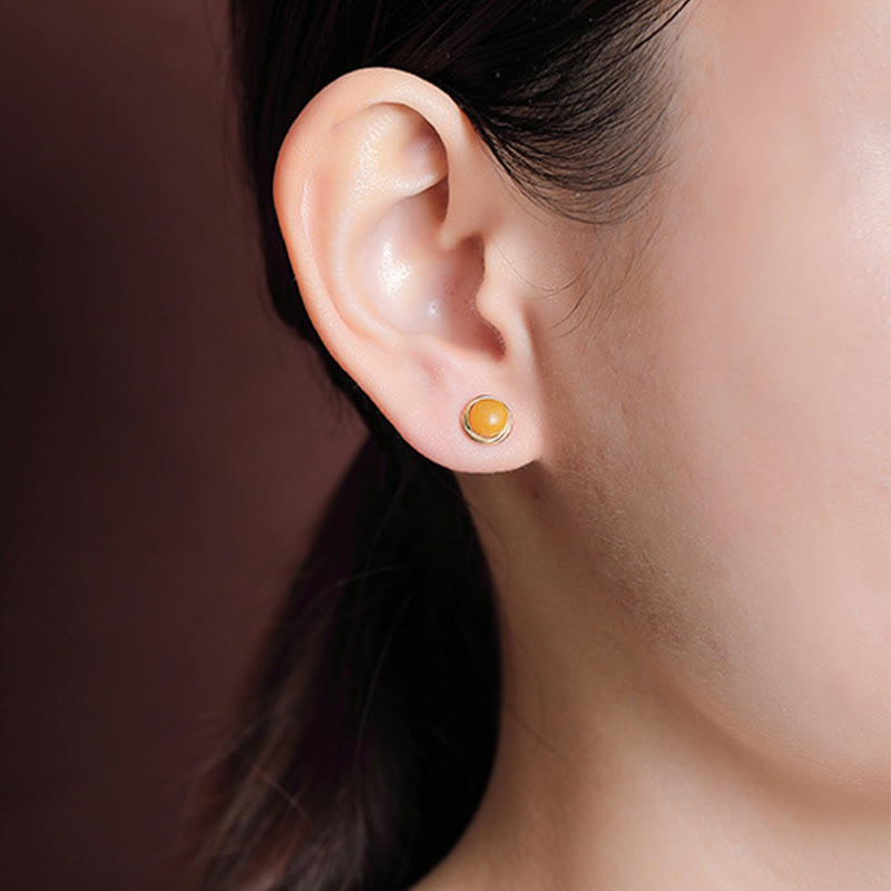 Pendientes de plata de ley 925 con Buddha Stones , jade hetiano, ágata y ámbar de la suerte  - image 20