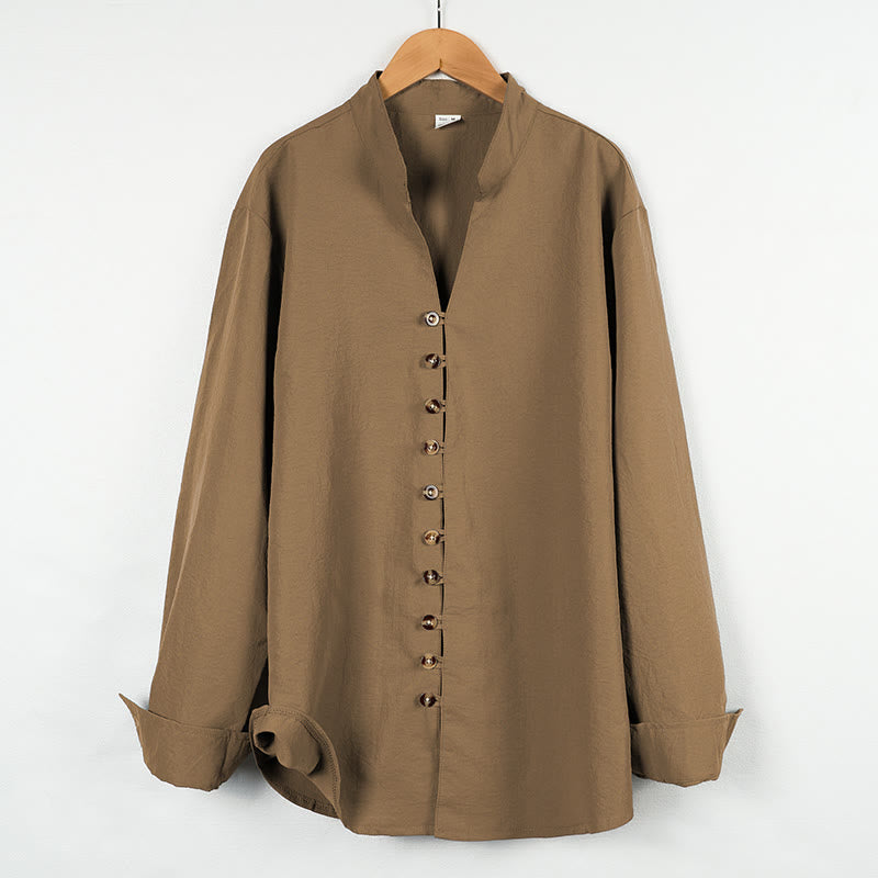 Camisa de manga larga para hombre con botones de color liso y Buddha Stones - Perú - US/UK/AU46, UE56 (3XL) - image 22