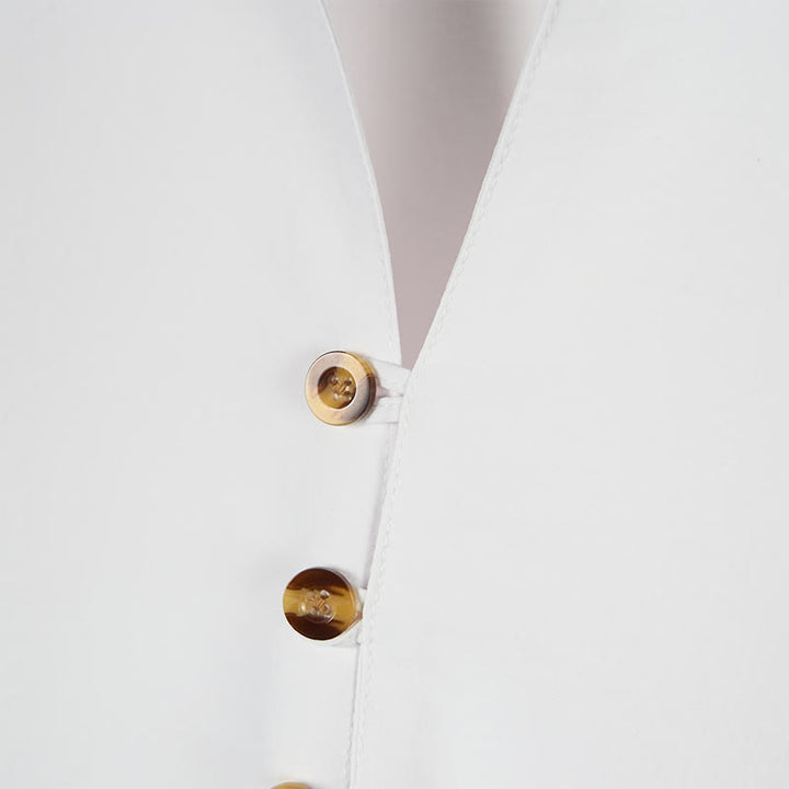 Camisa de manga larga para hombre con botones de color liso y Buddha Stones - image 8