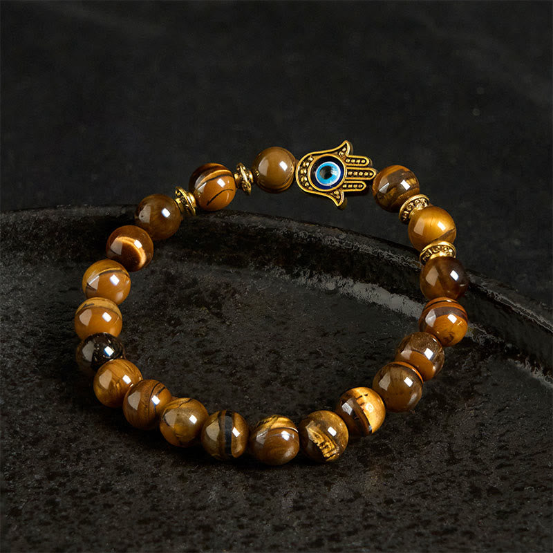 Pulsera de cuentas de ojo de tigre y Buddha Stones para el mal de ojo - image 3