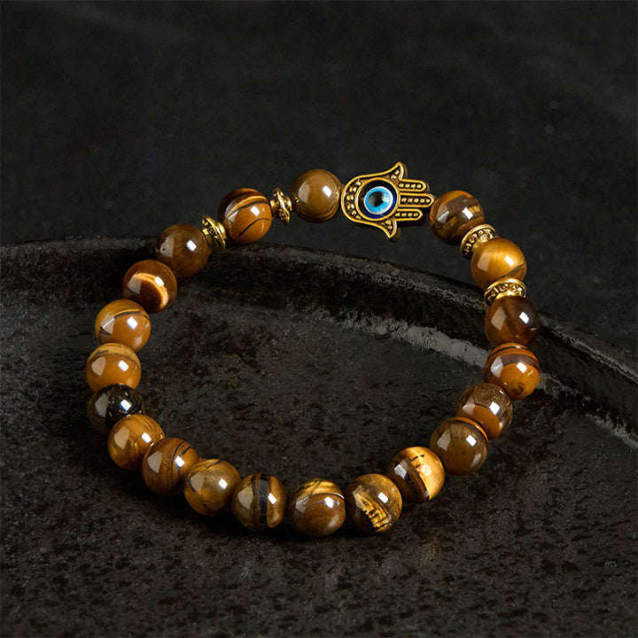 Pulsera de cuentas de ojo de tigre y Buddha Stones para el mal de ojo - image 3