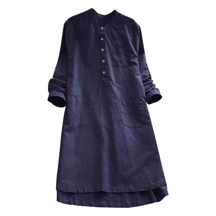Camisa de mujer de manga larga con botones y bolsillos, con estampado de Buddha Stones. - image 16