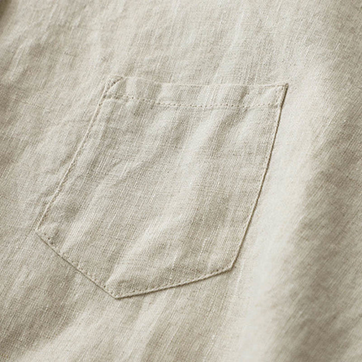 Camisa de manga tres cuartos con botones de color liso con Buddha Stones - image 6