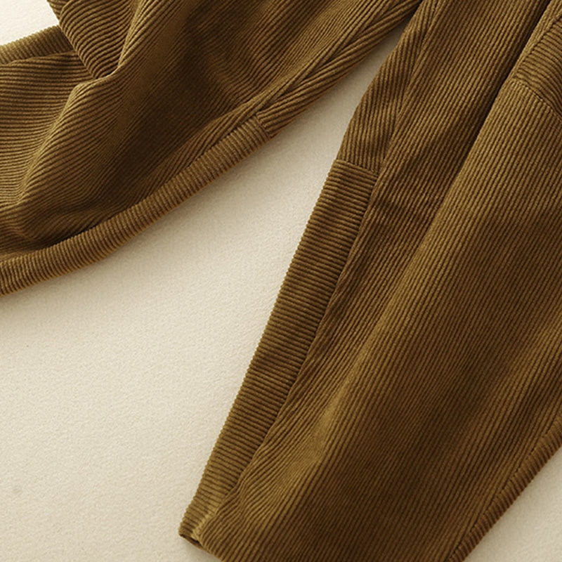 Pantalones harén de pana y poliéster para mujer, estilo vintage, con bolsillos, de Buddha Stones Commute - image 20