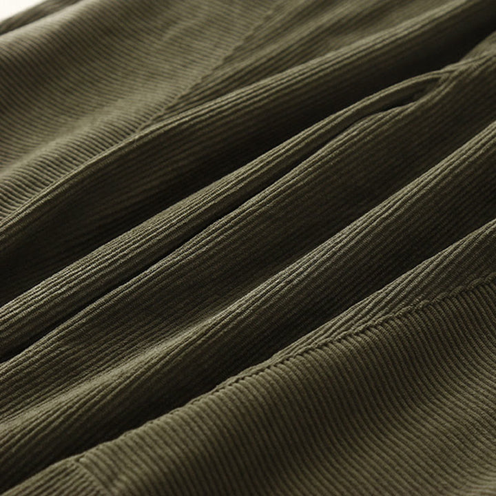 Pantalones harén de pana y poliéster para mujer, estilo vintage, con bolsillos, de Buddha Stones Commute - image 6