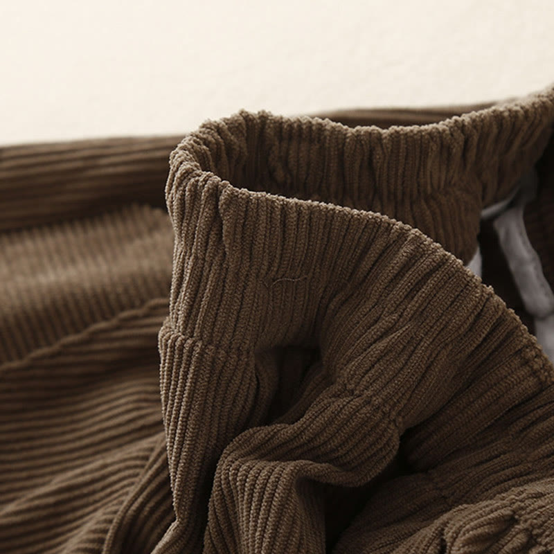 Pantalones harén de pana y poliéster para mujer, estilo vintage, con bolsillos, de Buddha Stones Commute - image 1