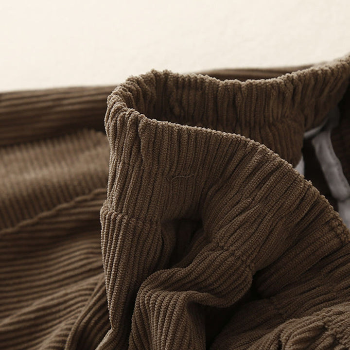 Pantalones harén de pana y poliéster para mujer, estilo vintage, con bolsillos, de Buddha Stones Commute - image 1