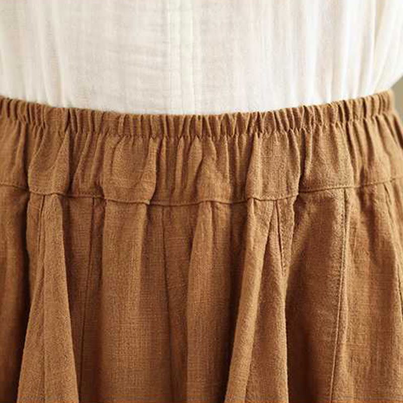 Pantalones harén de lino y algodón para mujer, de diseño sencillo e informal, con bolsillos , de Buddha Stones Spring - image 5