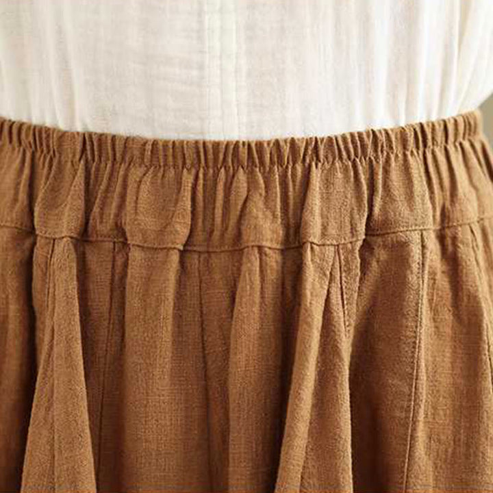 Pantalones harén de lino y algodón para mujer, de diseño sencillo e informal, con bolsillos , de Buddha Stones Spring - image 5