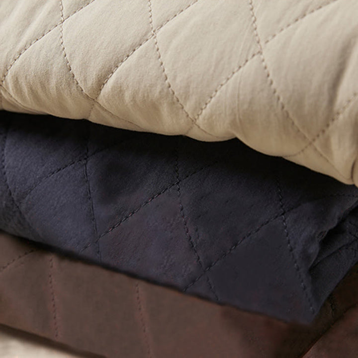 Pantalones térmicos tipo harén de algodón con diseño acolchado de diamantes y Buddha Stones para mujer, con bolsillos - image 29