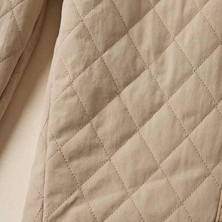 Pantalones térmicos tipo harén de algodón con diseño acolchado de diamantes y Buddha Stones para mujer, con bolsillos - image 15