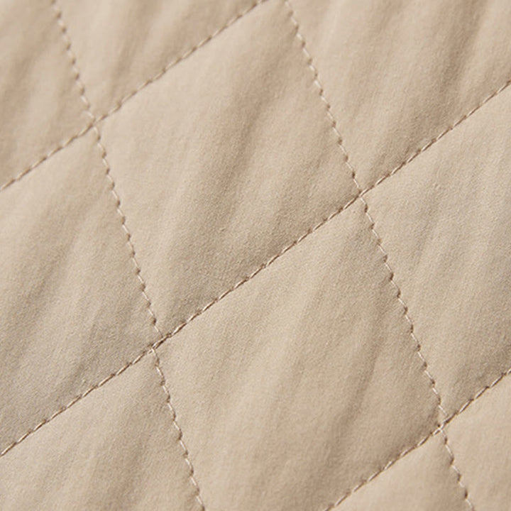 Pantalones térmicos tipo harén de algodón con diseño acolchado de diamantes y Buddha Stones para mujer, con bolsillos - image 14