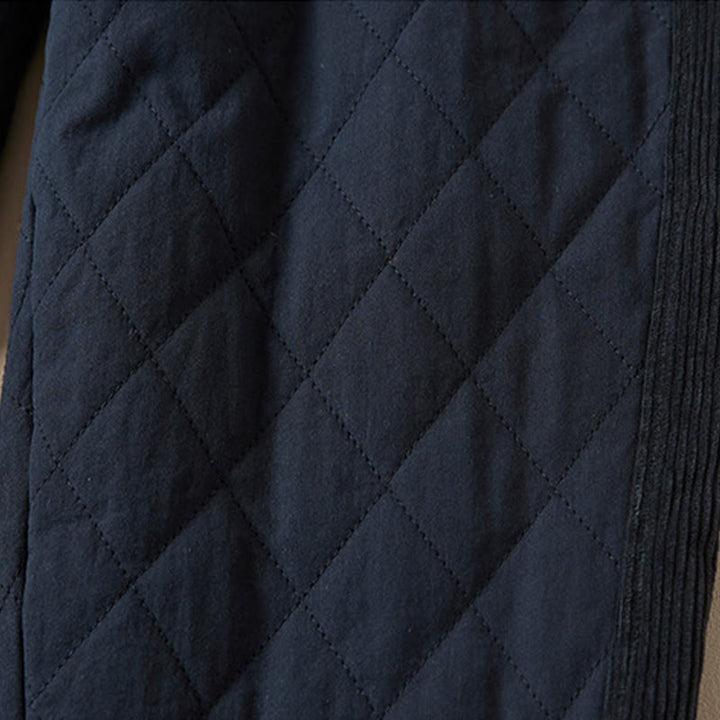 Pantalones térmicos tipo harén de algodón con diseño acolchado de diamantes y Buddha Stones para mujer, con bolsillos - image 5