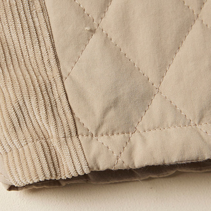 Pantalones térmicos tipo harén de algodón con diseño acolchado de diamantes y Buddha Stones para mujer, con bolsillos - image 16