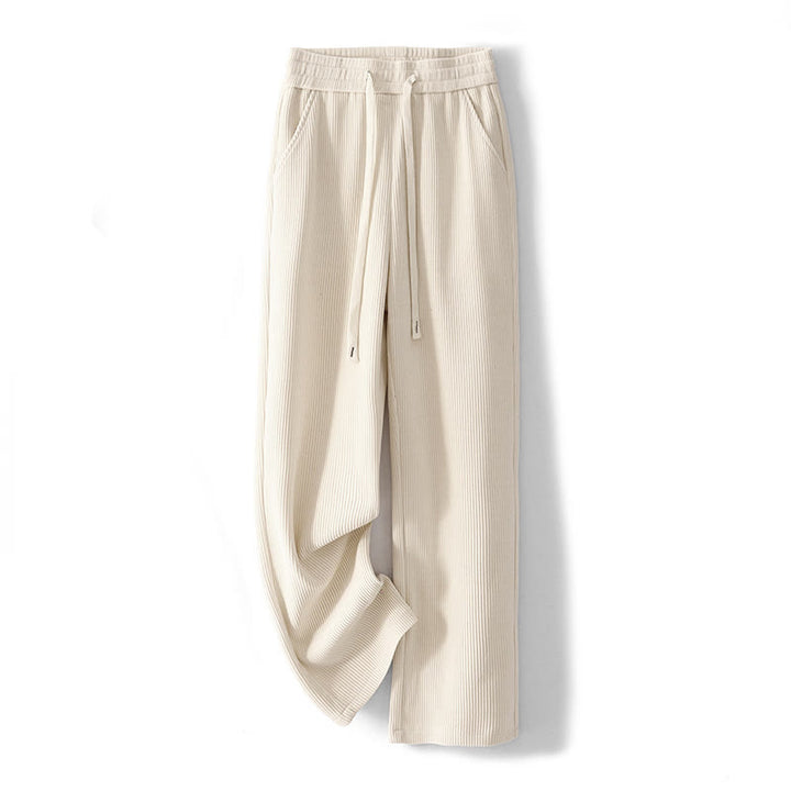 Pantalones casuales Buddha Stones de pana de algodón, pierna ancha, color liso, con forro polar y bolsillos para mujer - image 8