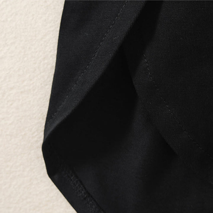 Camiseta de manga larga para mujer de algodón y lino con dobladillo irregular y estampado de Buddha Stones - image 10