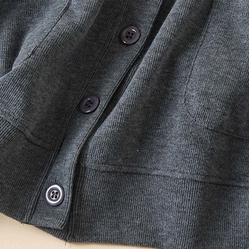Chaqueta de algodón con capucha y bolsillos para mujer con botones lisos de Buddha Stones - image 4