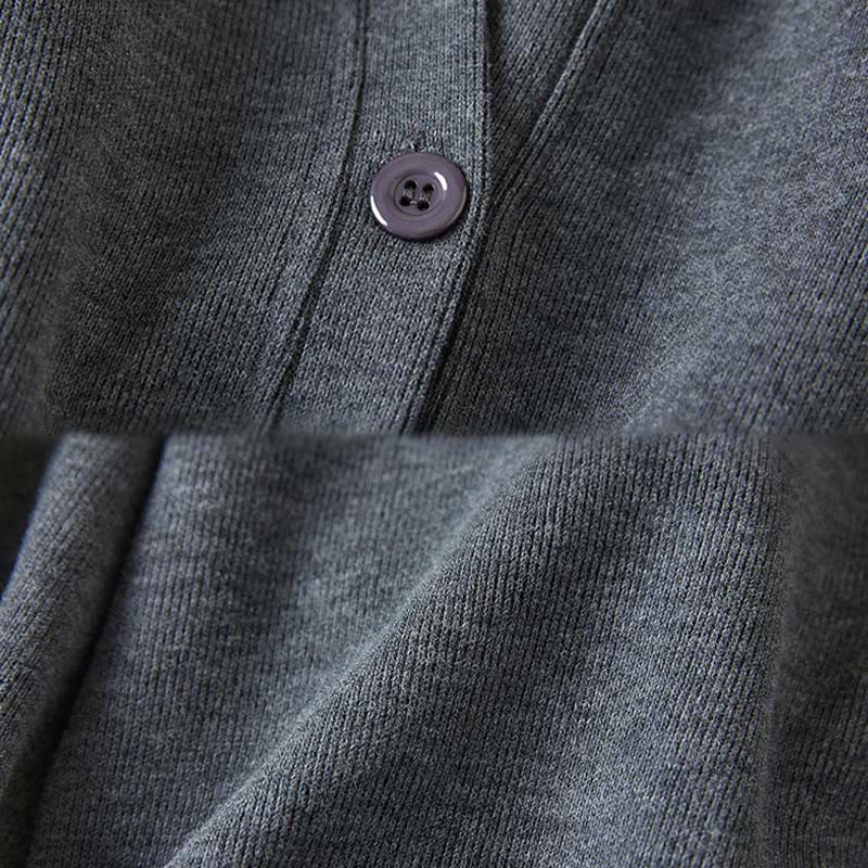 Chaqueta con capucha y bolsillos para mujer con estampado de Buddha Stones y botones lisos. - image 5