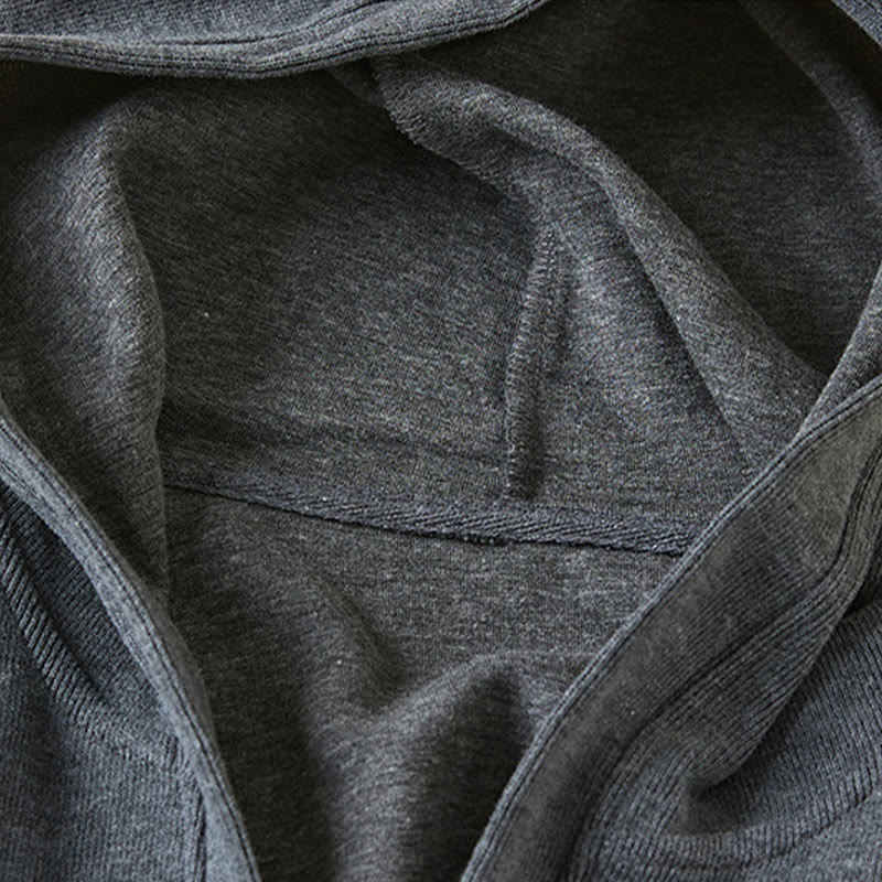 Chaqueta de algodón con capucha y bolsillos para mujer con botones lisos de Buddha Stones - image 2