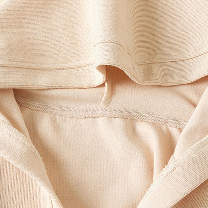 Chaqueta de algodón con capucha y bolsillos para mujer con botones lisos de Buddha Stones - image 11