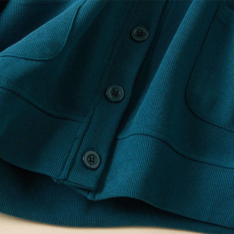 Chaqueta de algodón con capucha y bolsillos para mujer con botones lisos de Buddha Stones - image 19