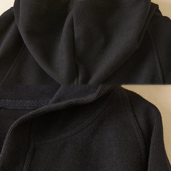 Chaqueta de algodón con capucha y bolsillos para mujer con botones lisos de Buddha Stones - image 30