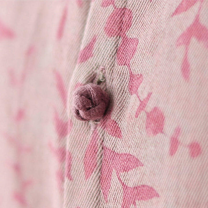 Chaqueta con estampado de hojas y Buddha Stones para mujer con bolsillos - image 15