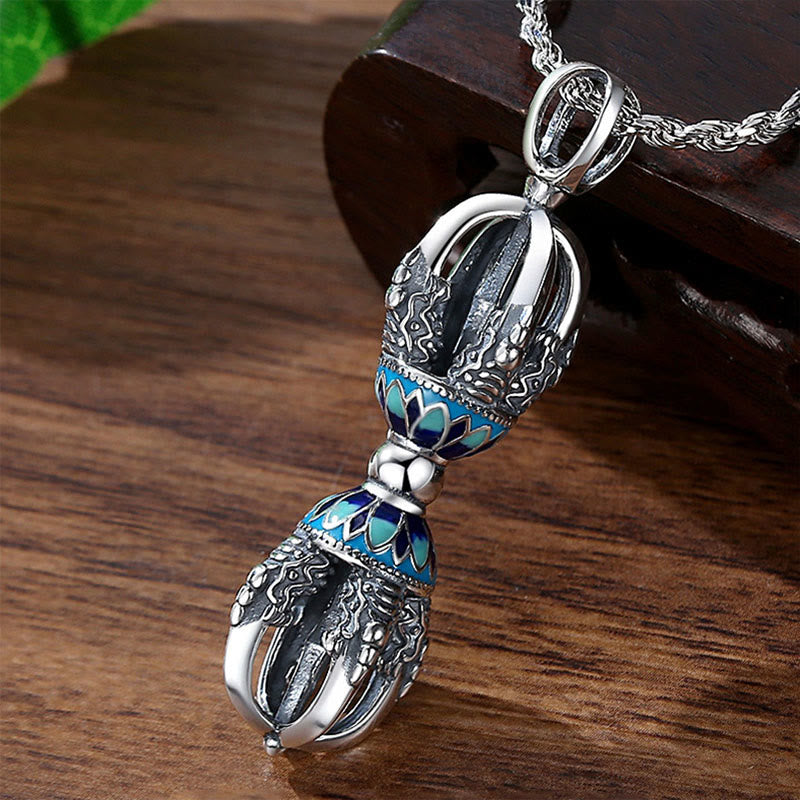 Colgante de collar con Buddha Stones y cobre tibetano Vajra Dorje con poder espiritual - image 2
