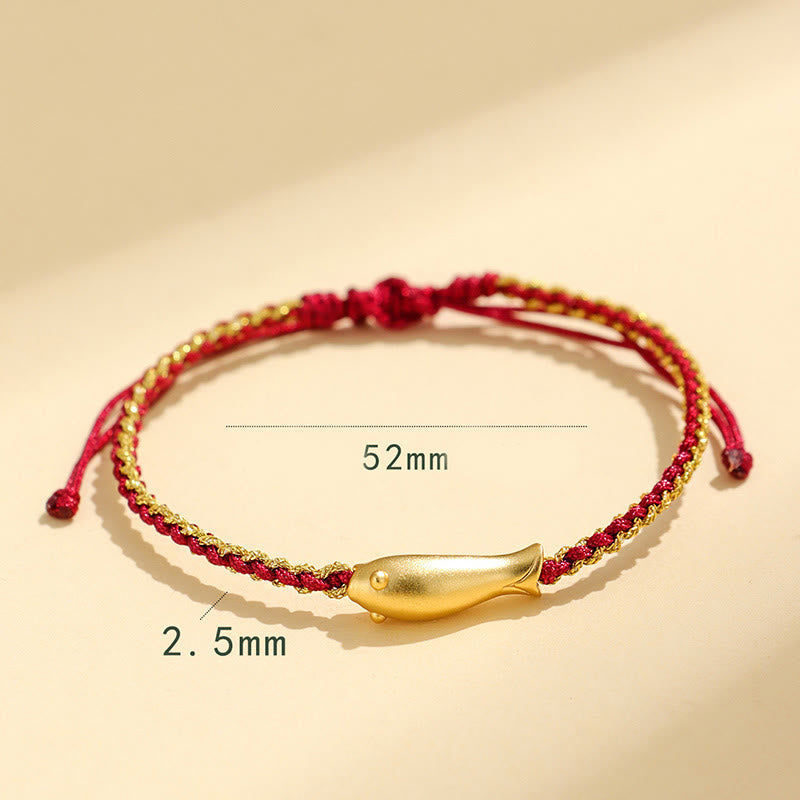 Pulsera de cuerda protectora con Buddha Stones en plata de ley 999 con peces koi de la suerte - image 13