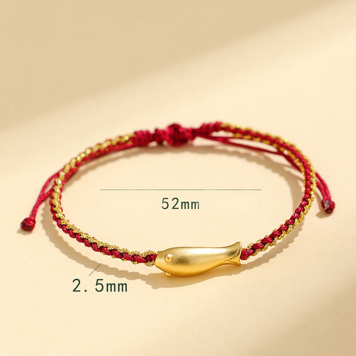 Pulsera de cuerda protectora con Buddha Stones en plata de ley 999 con peces koi de la suerte - image 13